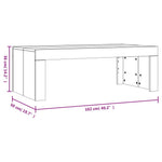 Salontafel 102X50X36 Cm Bewerkt Hout