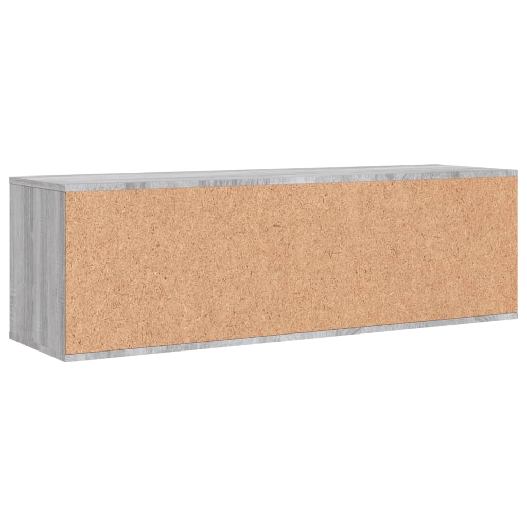 Tv-Meubel 120X34X37 Cm Bewerkt Hout Grijs Sonoma Eikenkleurig