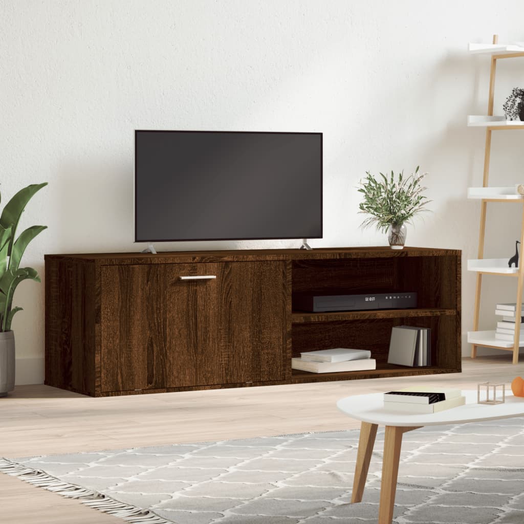 Tv-Meubel 120X34X37 Cm Bewerkt Hout Bruineikenkleurig