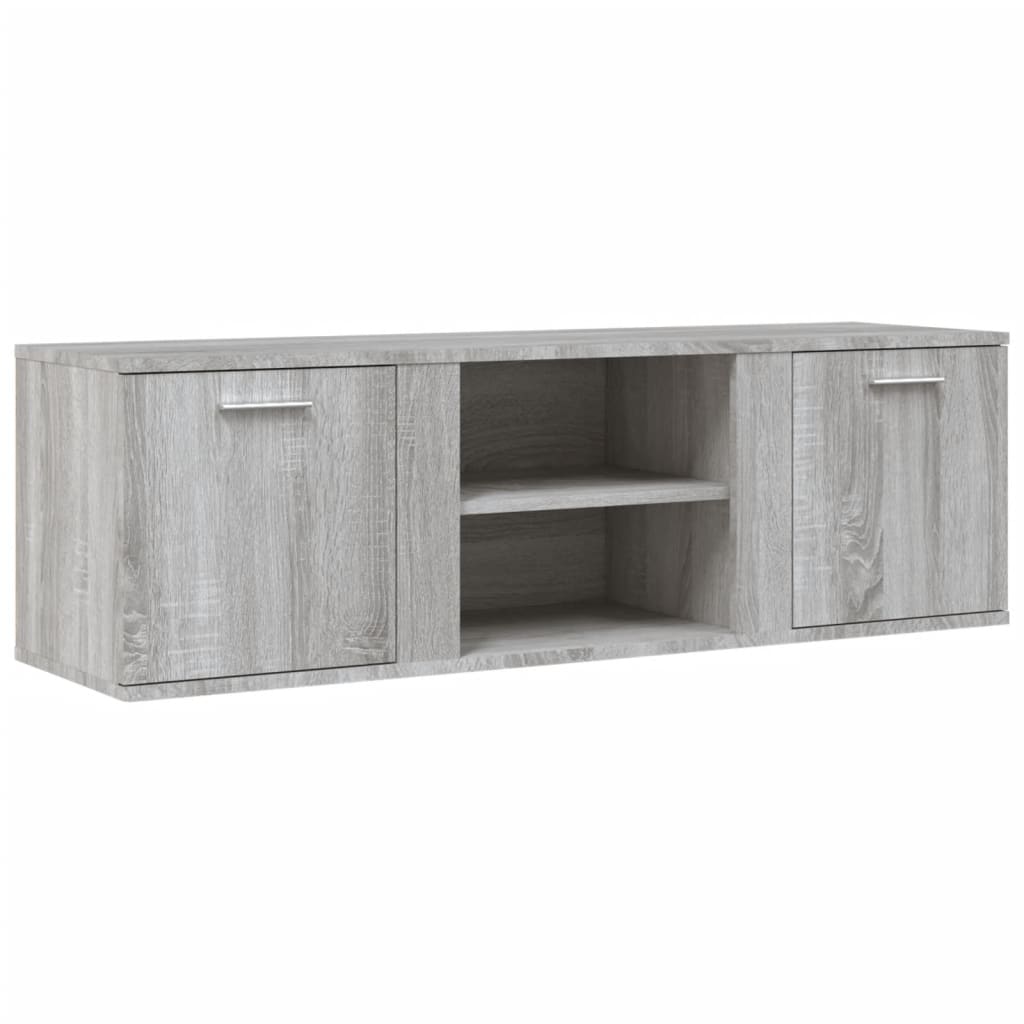 Tv-Meubel 120X34X37 Cm Bewerkt Hout Grijs Sonoma Eikenkleurig