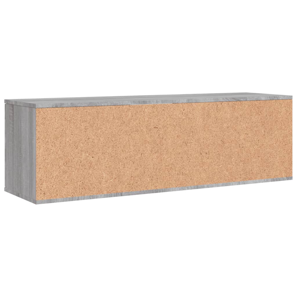 Tv-Meubel 120X34X37 Cm Bewerkt Hout Grijs Sonoma Eikenkleurig