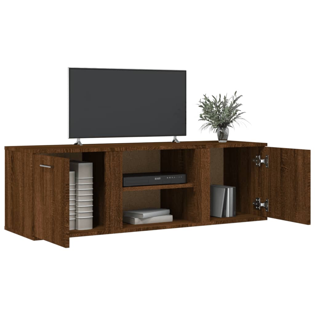 Tv-Meubel 120X34X37 Cm Bewerkt Hout Bruineikenkleurig