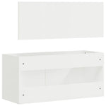 Badkamerkast Met Spiegel Bewerkt Hout