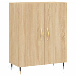 Hoge Kast 69,5X34X180 Cm Bewerkt Hout Kleurig