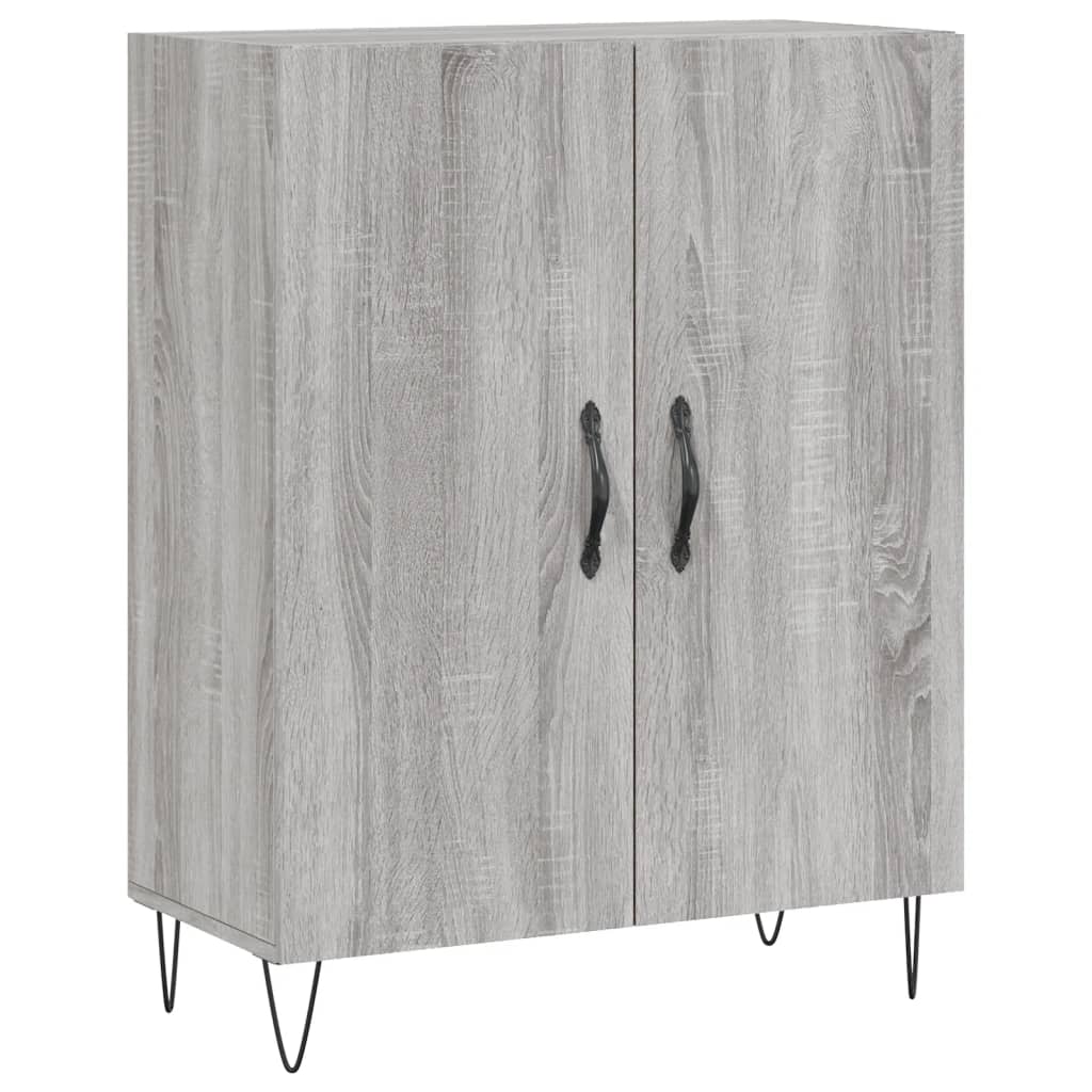 Hoge Kast 69,5X34X180 Cm Bewerkt Hout Eikenkleurig