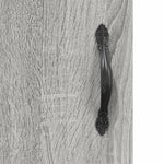 Hoge Kast 69,5X34X180 Cm Bewerkt Hout Eikenkleurig