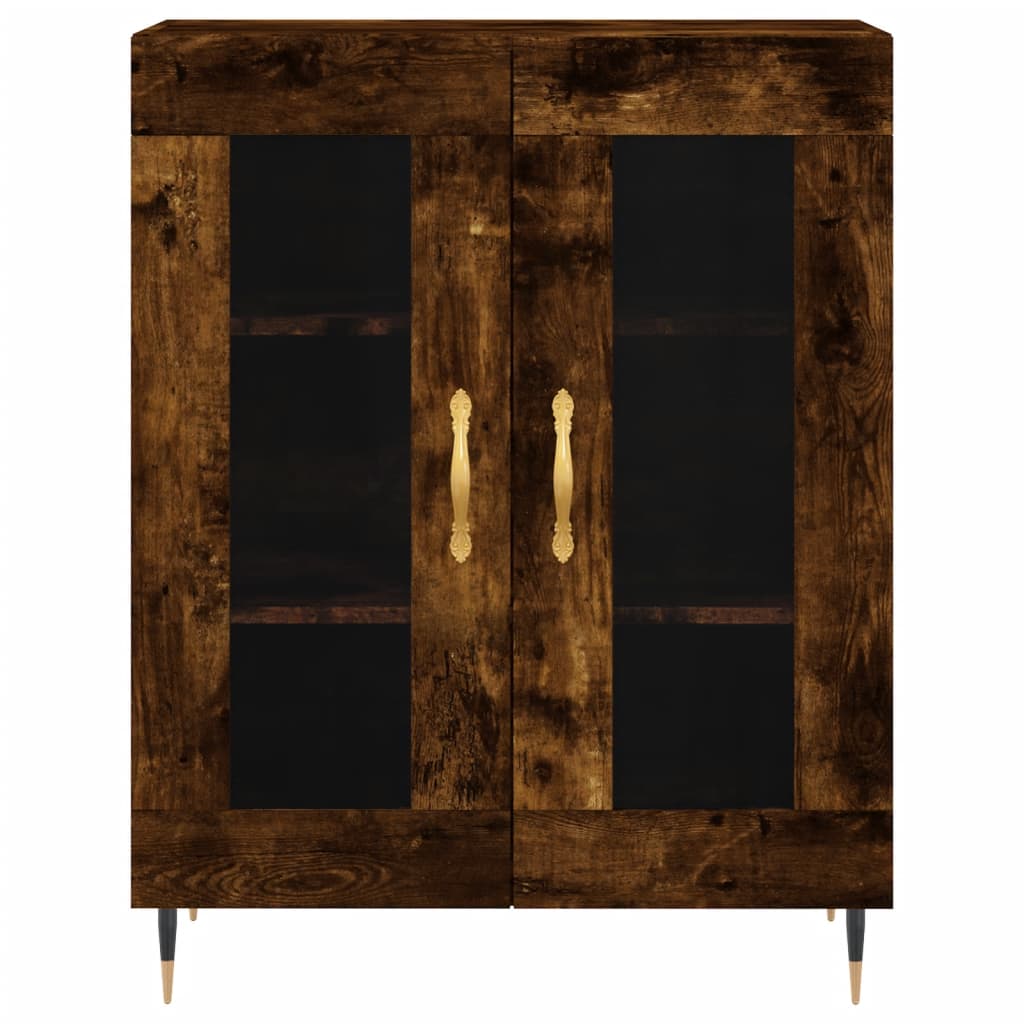 Hoge Kast 69,5X34X180 Cm Bewerkt Hout Kleurig