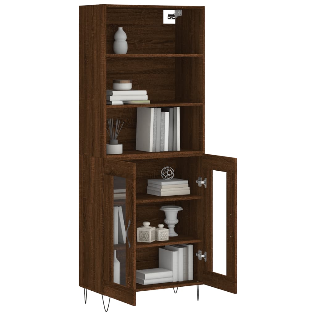 Hoge Kast 69,5X34X180 Cm Bewerkt Hout