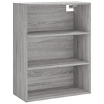 Hoge Kast 69,5X34X180 Cm Bewerkt Hout Eikenkleurig