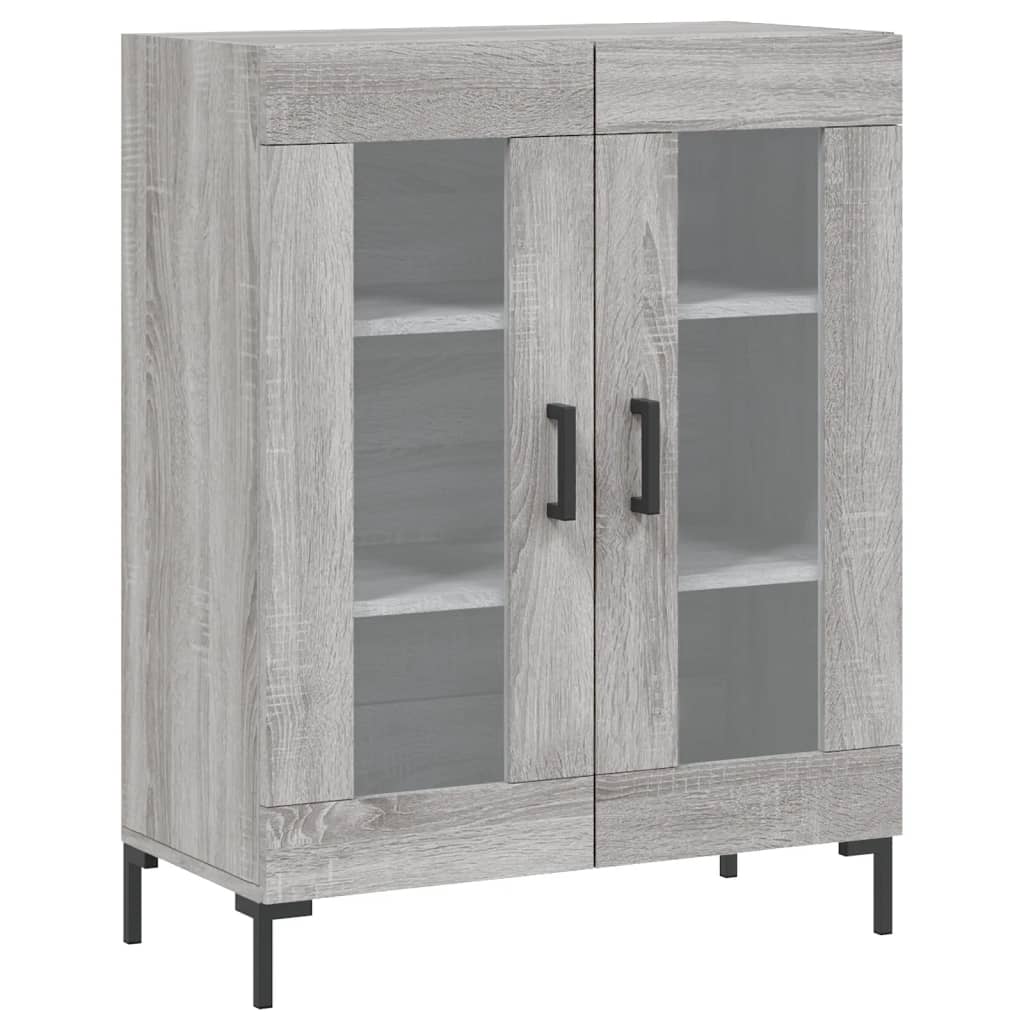 Hoge Kast 69,5X34X180 Cm Bewerkt Hout Eikenkleurig