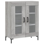 Hoge Kast 69,5X34X180 Cm Bewerkt Hout Eikenkleurig