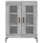 Hoge Kast 69,5X34X180 Cm Bewerkt Hout Eikenkleurig