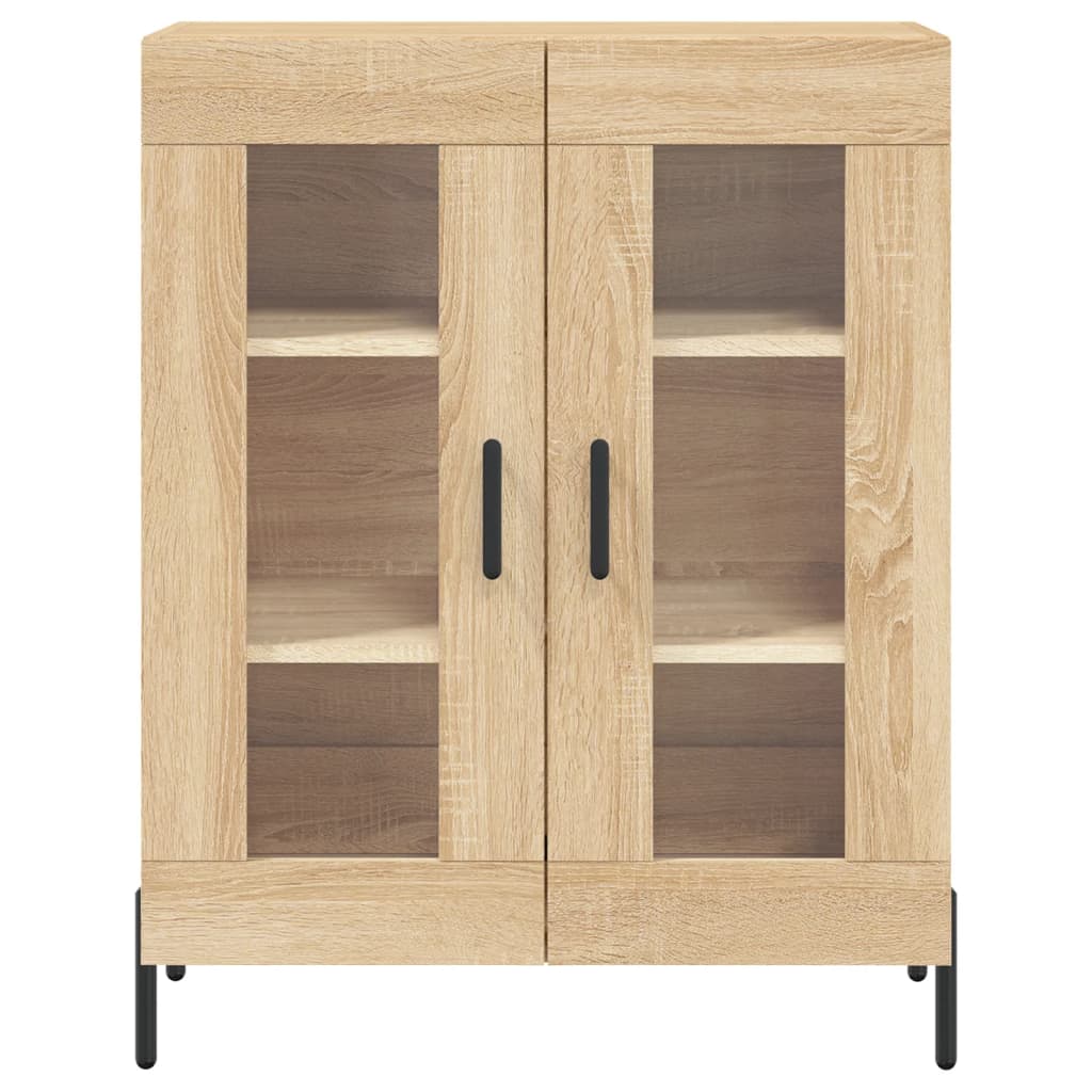 Hoge Kast 69,5X34X180 Cm Bewerkt Hout Kleurig