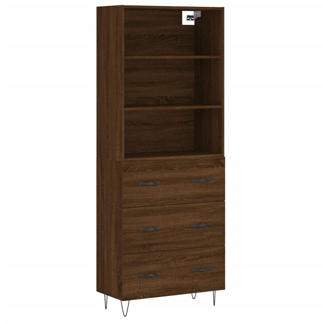 Hoge Kast 69,5X34X180 Cm Bewerkt Hout