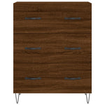 Hoge Kast 69,5X34X180 Cm Bewerkt Hout