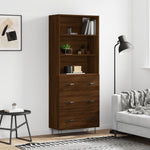 Hoge Kast 69,5X34X180 Cm Bewerkt Hout