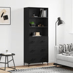 Hoge Kast 69,5X34X180 Cm Bewerkt Hout Kleurig