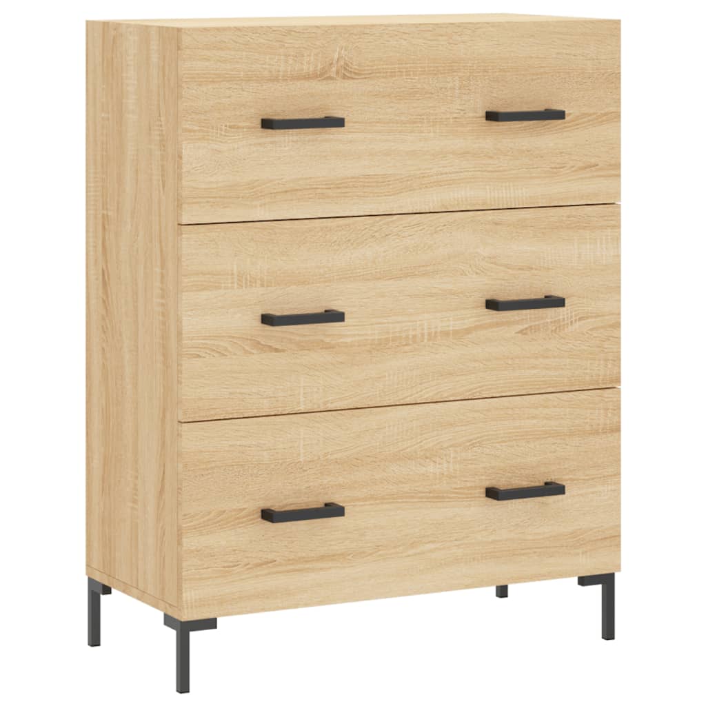 Hoge Kast 69,5X34X180 Cm Bewerkt Hout Kleurig