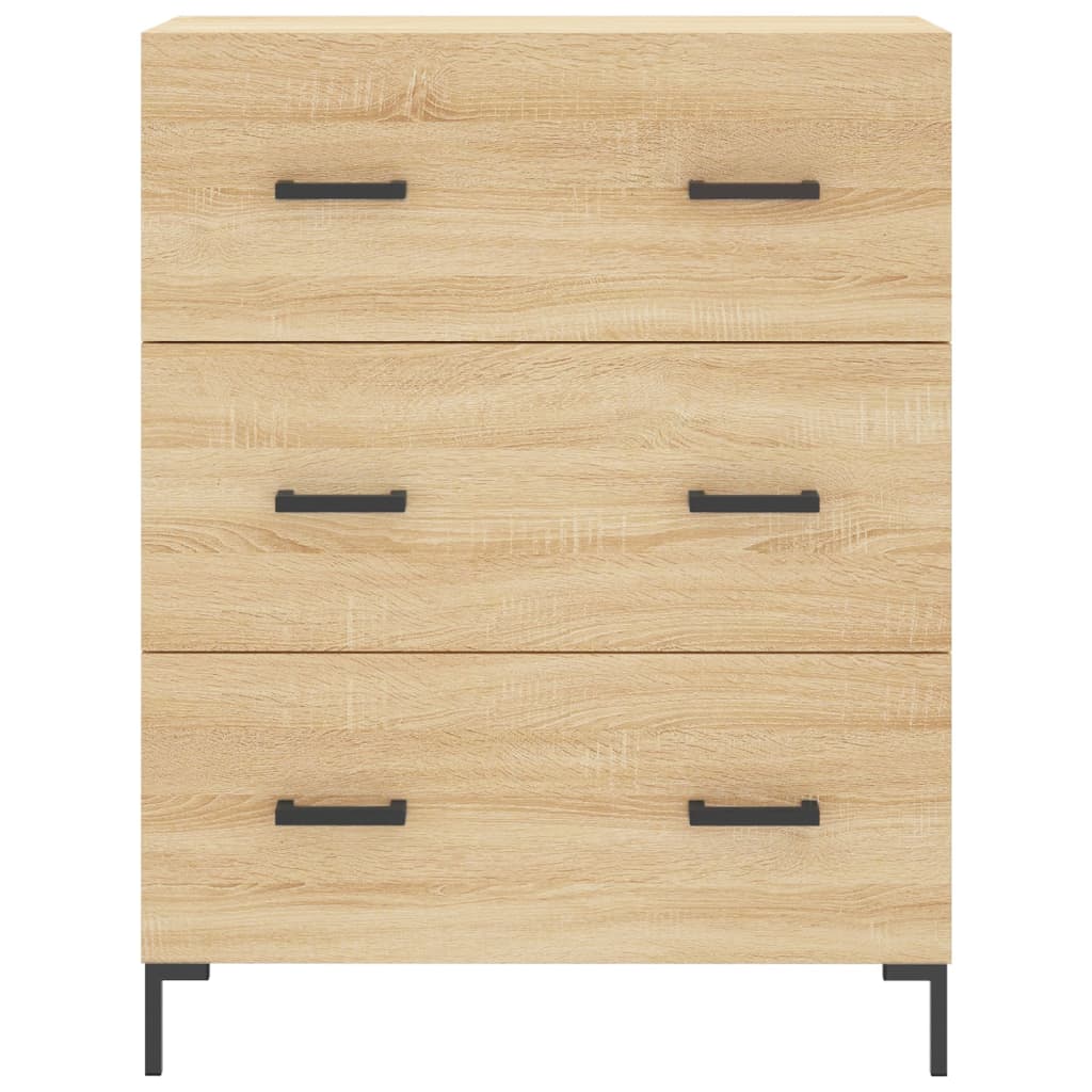 Hoge Kast 69,5X34X180 Cm Bewerkt Hout Kleurig