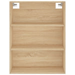 Hoge Kast 69,5X34X180 Cm Bewerkt Hout Kleurig