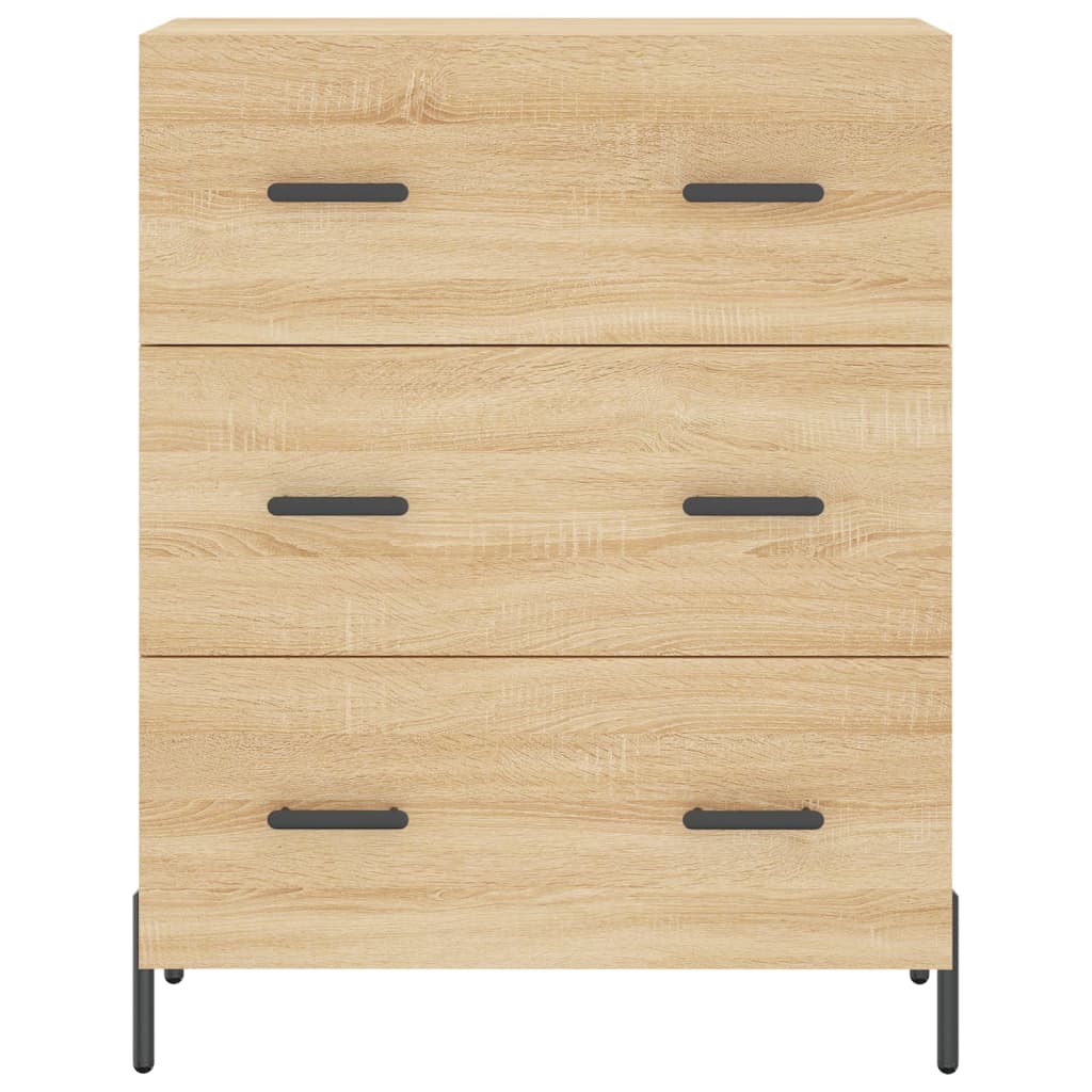 Hoge Kast 69,5X34X180 Cm Bewerkt Hout Kleurig