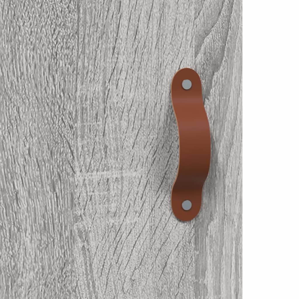 Hoge Kast 69,5X34X180 Cm Bewerkt Hout Eikenkleurig