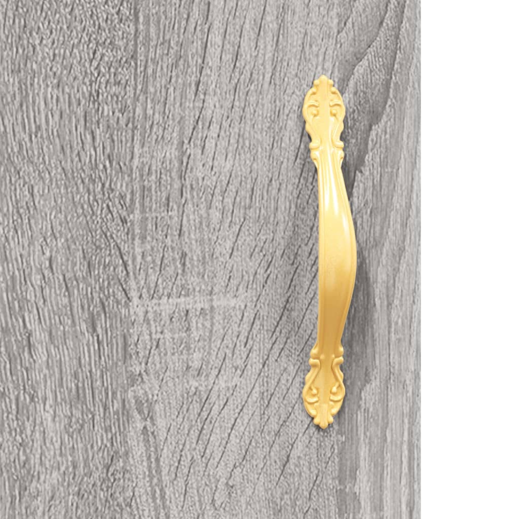 Hoge Kast 69,5X34X180 Cm Bewerkt Hout Eikenkleurig