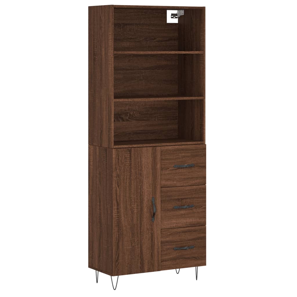 Hoge Kast 69,5X34X180 Cm Bewerkt Hout