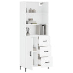 Hoge Kast 69,5X34X180 Cm Bewerkt Hout