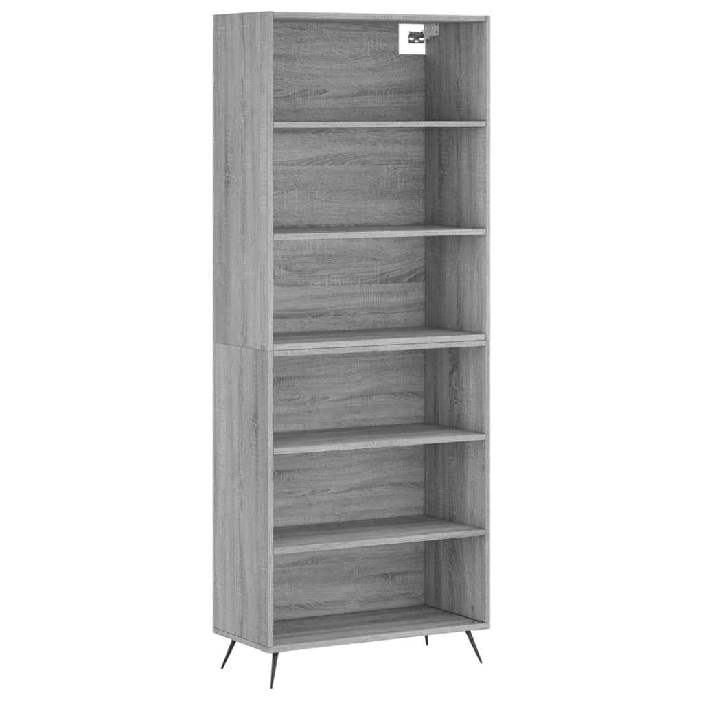 Hoge Kast 69,5X32,5X180 Cm Bewerkt Hout Eikenkleur