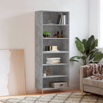 Hoge Kast 69,5X32,5X180 Cm Bewerkt Hout Eikenkleur