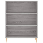 Hoge Kast 69,5X32,5X180 Cm Bewerkt Hout Eikenkleur
