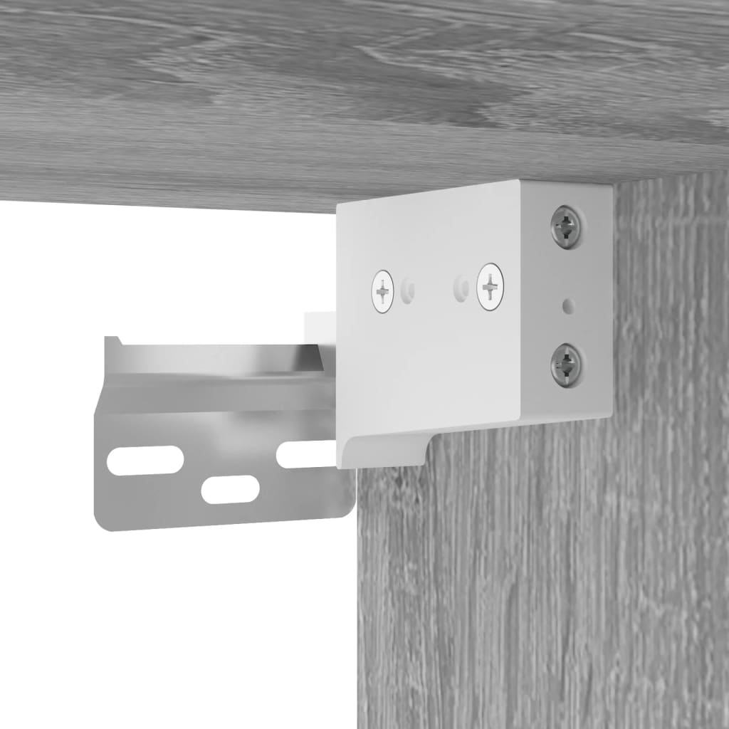 Hoge Kast 69,5X32,5X180 Cm Bewerkt Hout Eikenkleur