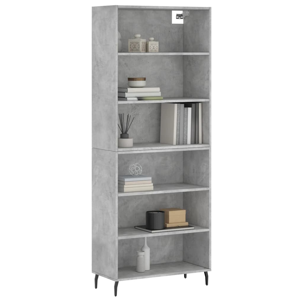 Hoge Kast 69,5X32,5X180 Cm Bewerkt Hout
