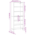 Hoge Kast 69,5X32,5X180 Cm Bewerkt Hout