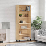 Hoge Kast 69,5X32,5X180 Cm Bewerkt Hout Eikenkleur