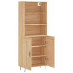 Hoge Kast 69,5X34X180 Cm Bewerkt Hout Kleurig
