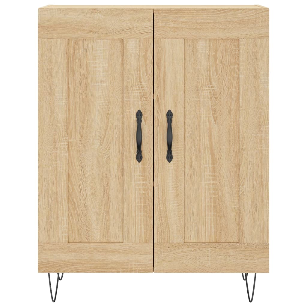 Hoge Kast 69,5X34X180 Cm Bewerkt Hout Kleurig
