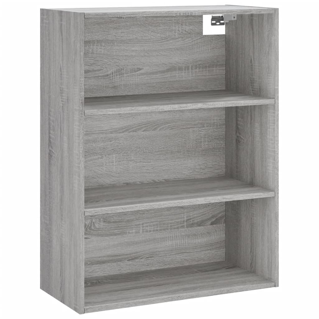 Hoge Kast 69,5X34X180 Cm Bewerkt Hout Eikenkleurig