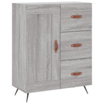 Hoge Kast 69,5X34X180 Cm Bewerkt Hout Eikenkleurig