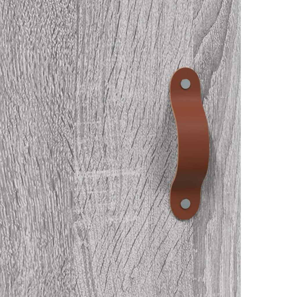Hoge Kast 69,5X34X180 Cm Bewerkt Hout Eikenkleurig