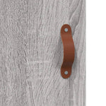 Hoge Kast 69,5X34X180 Cm Bewerkt Hout Eikenkleurig