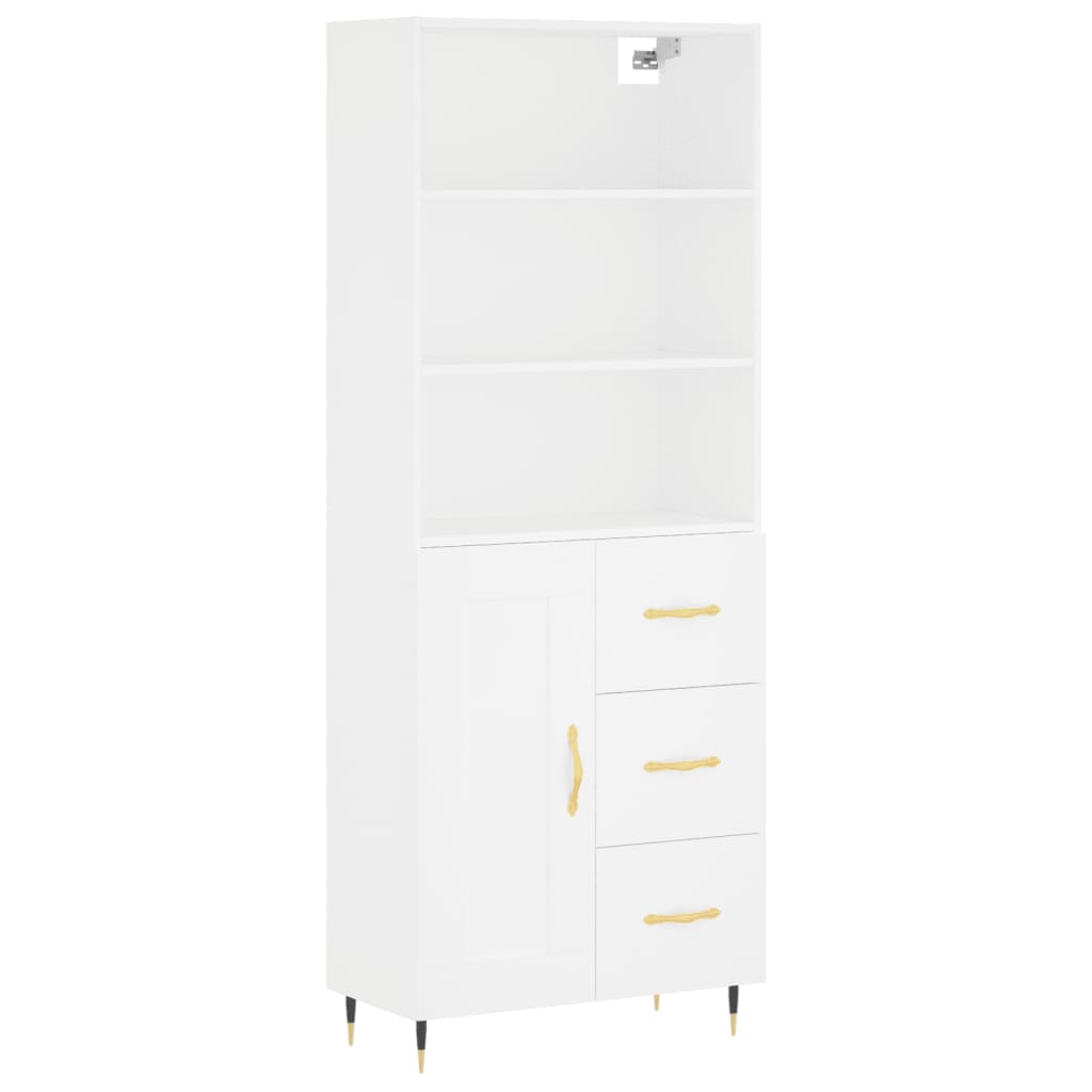Hoge Kast 69,5X34X180 Cm Bewerkt Hout