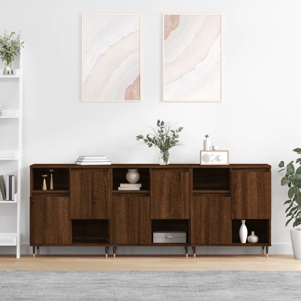Dressoirs Bewerkt Hout Eikenkleurig