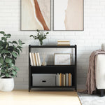 Boekenrek 80X30X145,5 Cm Bewerkt Hout En Ijzer