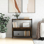 Boekenrek 80X30X145,5 Cm Bewerkt Hout En Ijzer