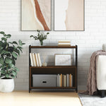 Boekenrek 80X30X145,5 Cm Bewerkt Hout En Ijzer