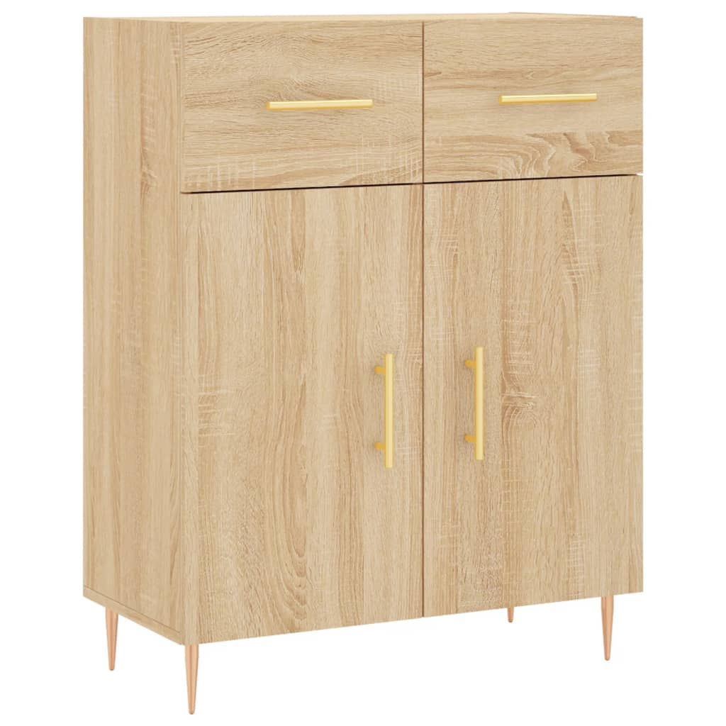 Dressoir 69,5X34X90 Cm Bewerkt Hout Kleurig