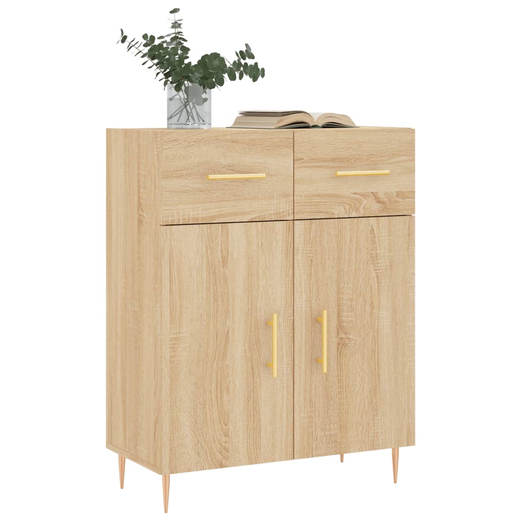 Dressoir 69,5X34X90 Cm Bewerkt Hout Kleurig