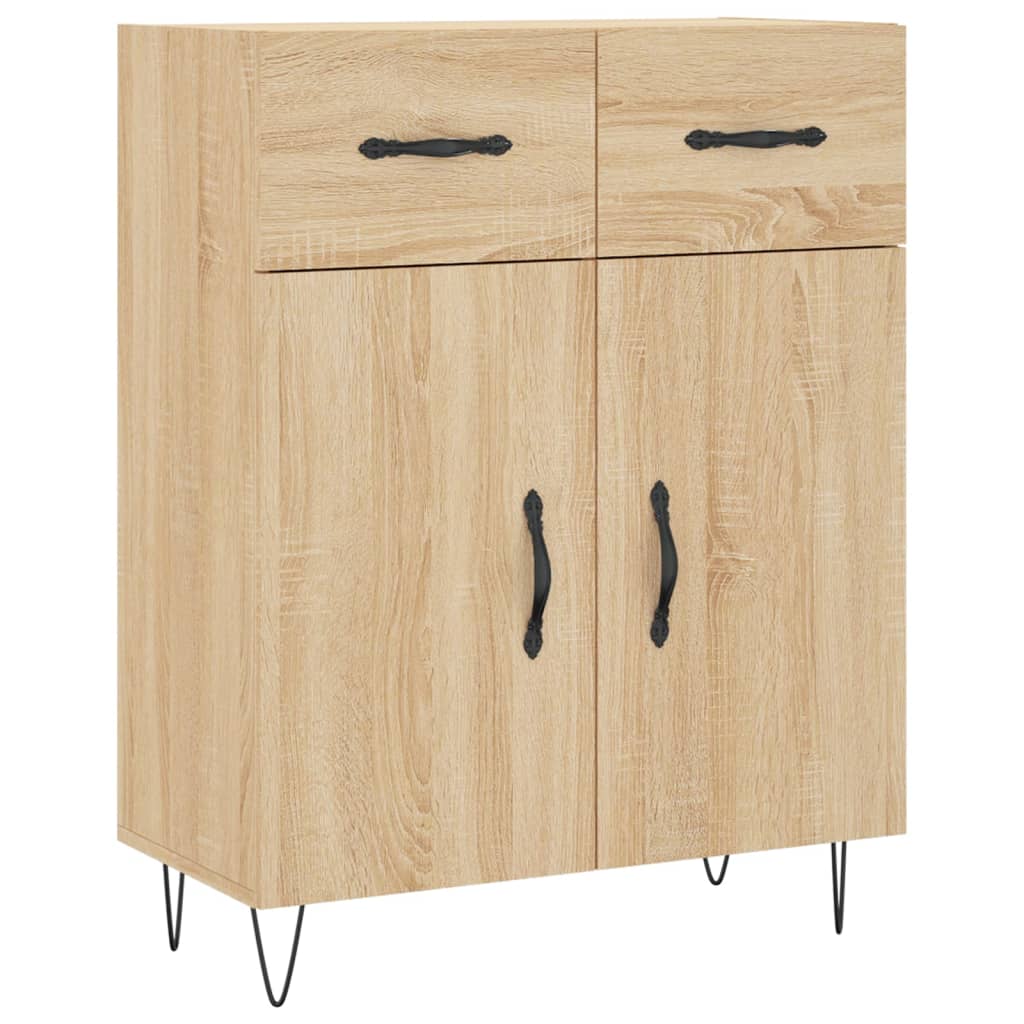 Dressoir 69,5X34X90 Cm Bewerkt Hout Kleurig